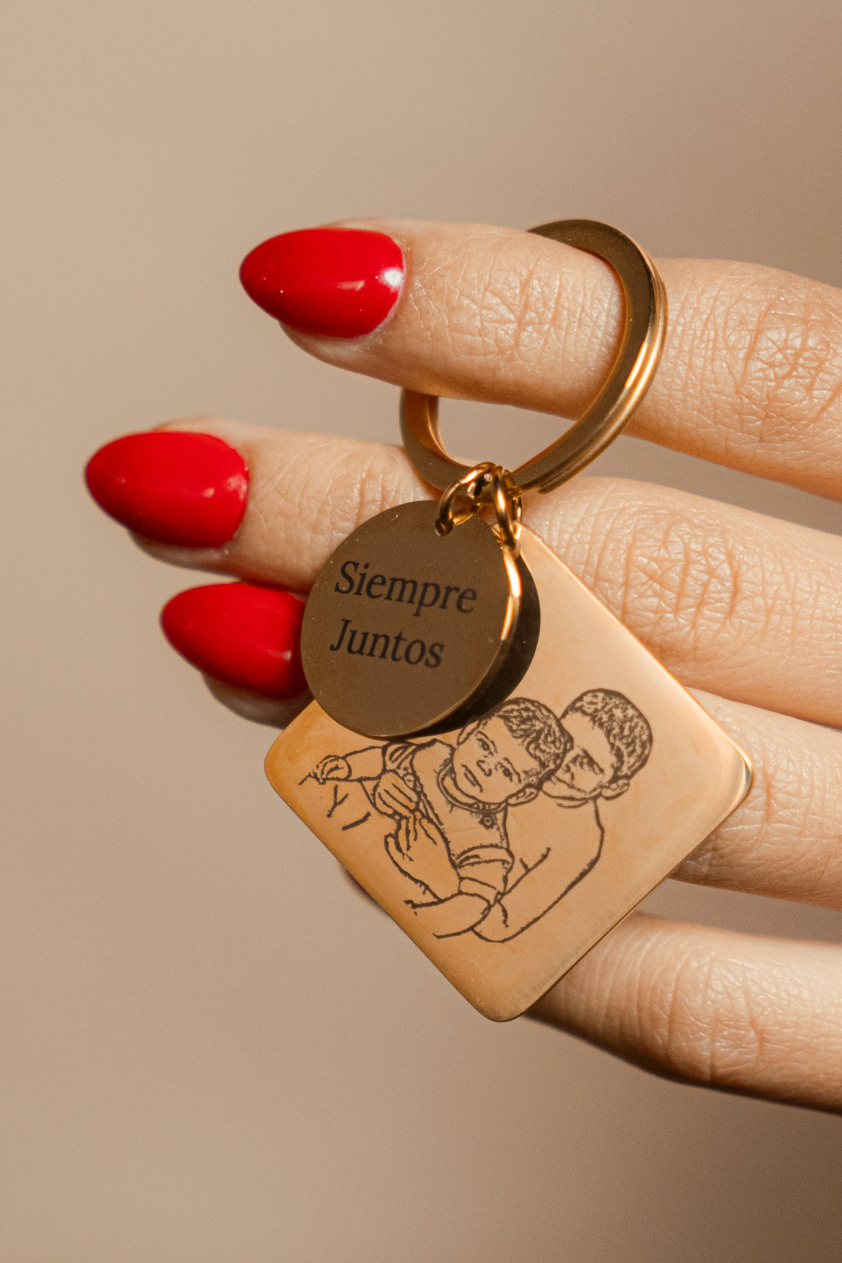 Llavero personalizado con fotografia y calendario